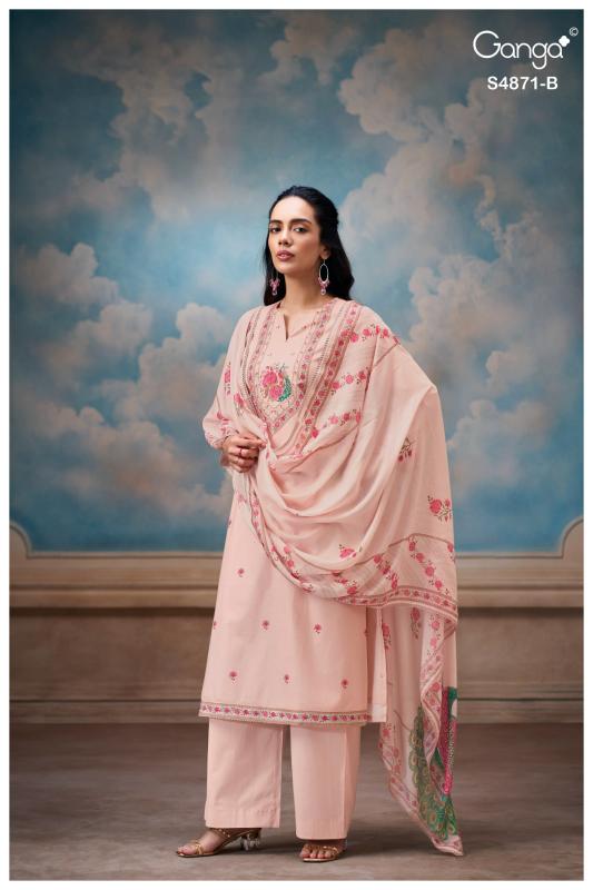 Ganga pranati 4871 wholesale dress material in nagpur